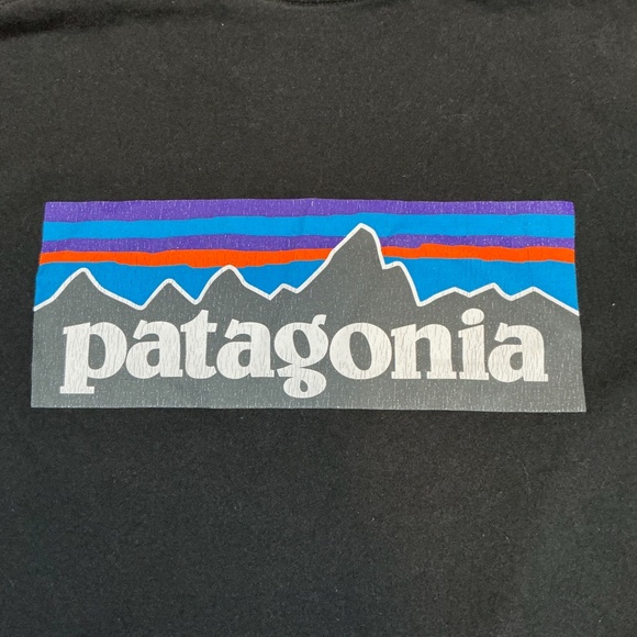 Patagonia Responsibili-Tee Pocket Logo Graphic T-Shirt Black Size S - Picture 7 of 8